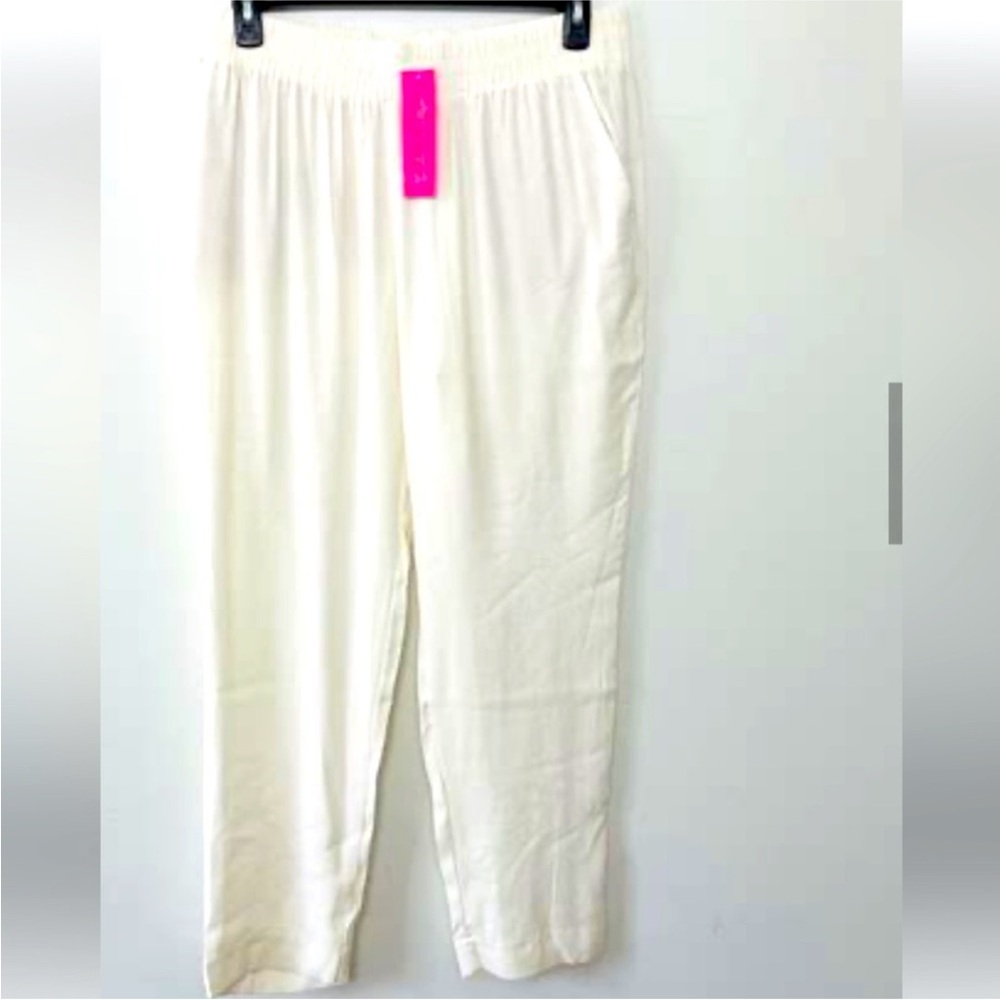 NWT Lilly Pulitzer Women’s Alaura Coconut Mid Rise Pull On Pants XL